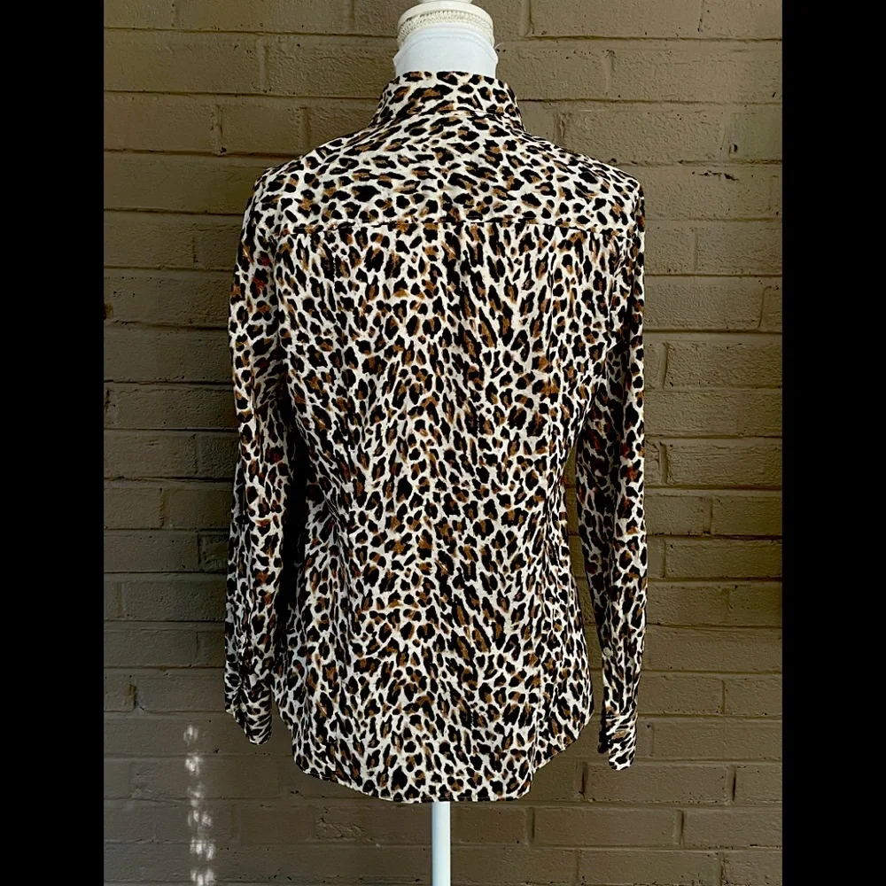 J.Crew  Cotton Animal Print button down M